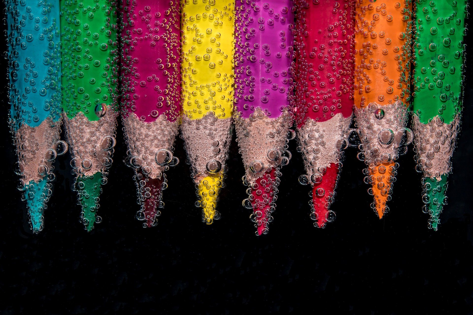 kunst gekleurde potloden